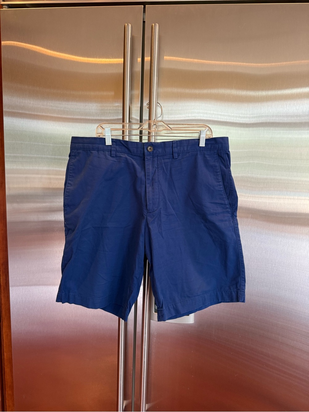 Banana Republic Blue Flat-Front Cotton Shorts, size 38